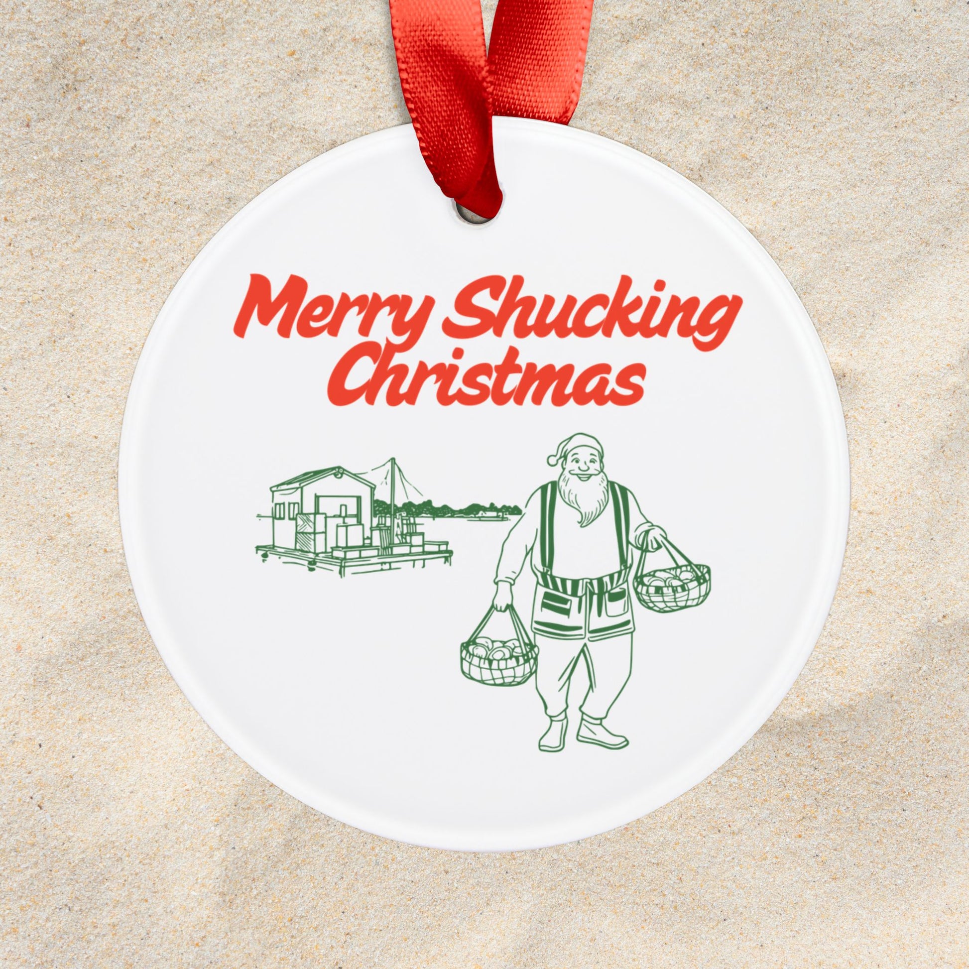 Merry Shucking Christmas Acrylic Ornament
