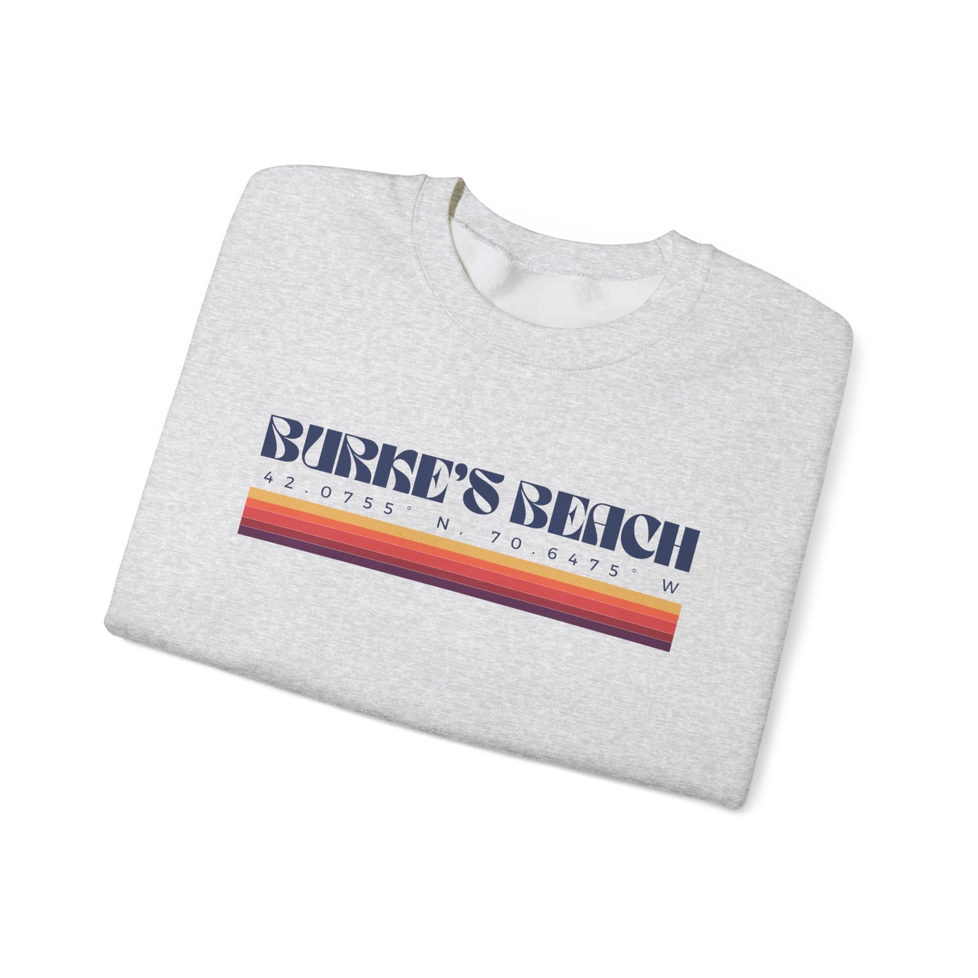 Burke's Beach Coordinates Crewneck