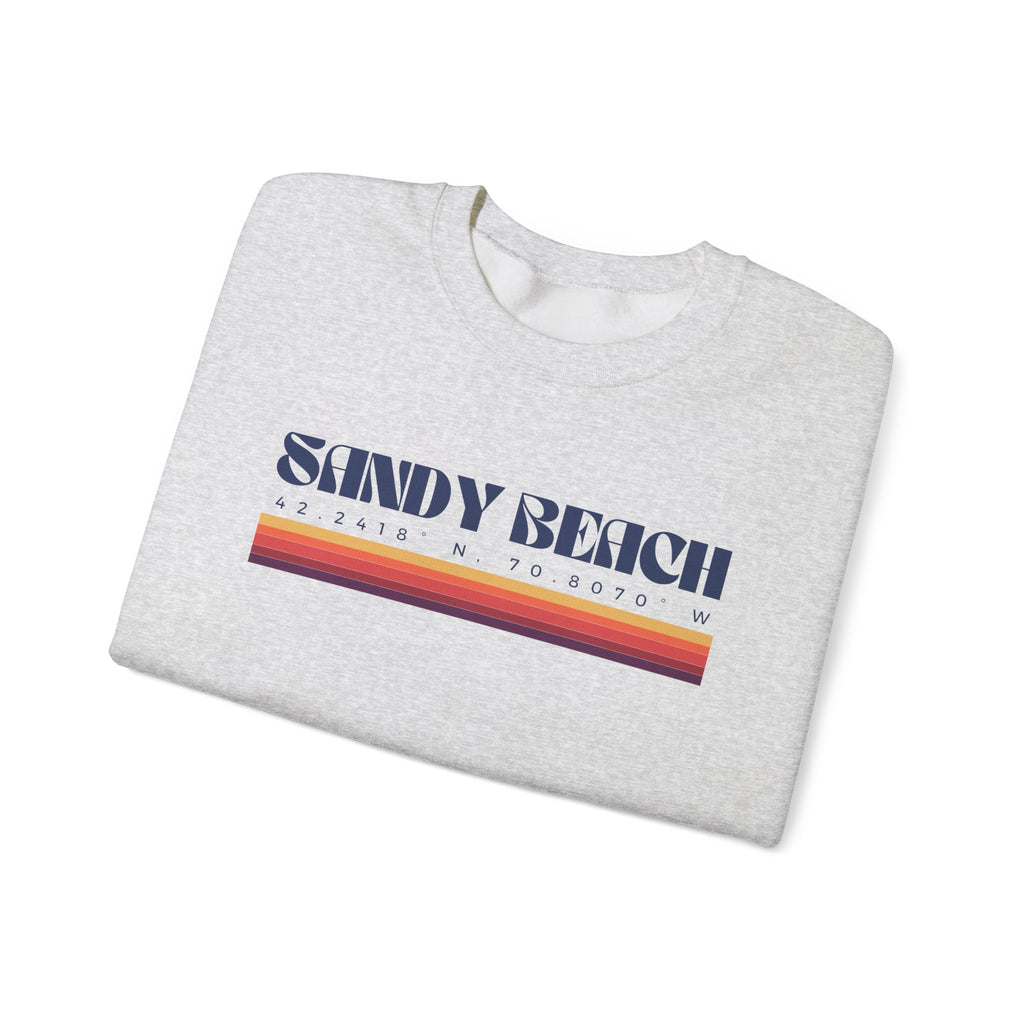 Sandy Beach Coordinates Crewneck