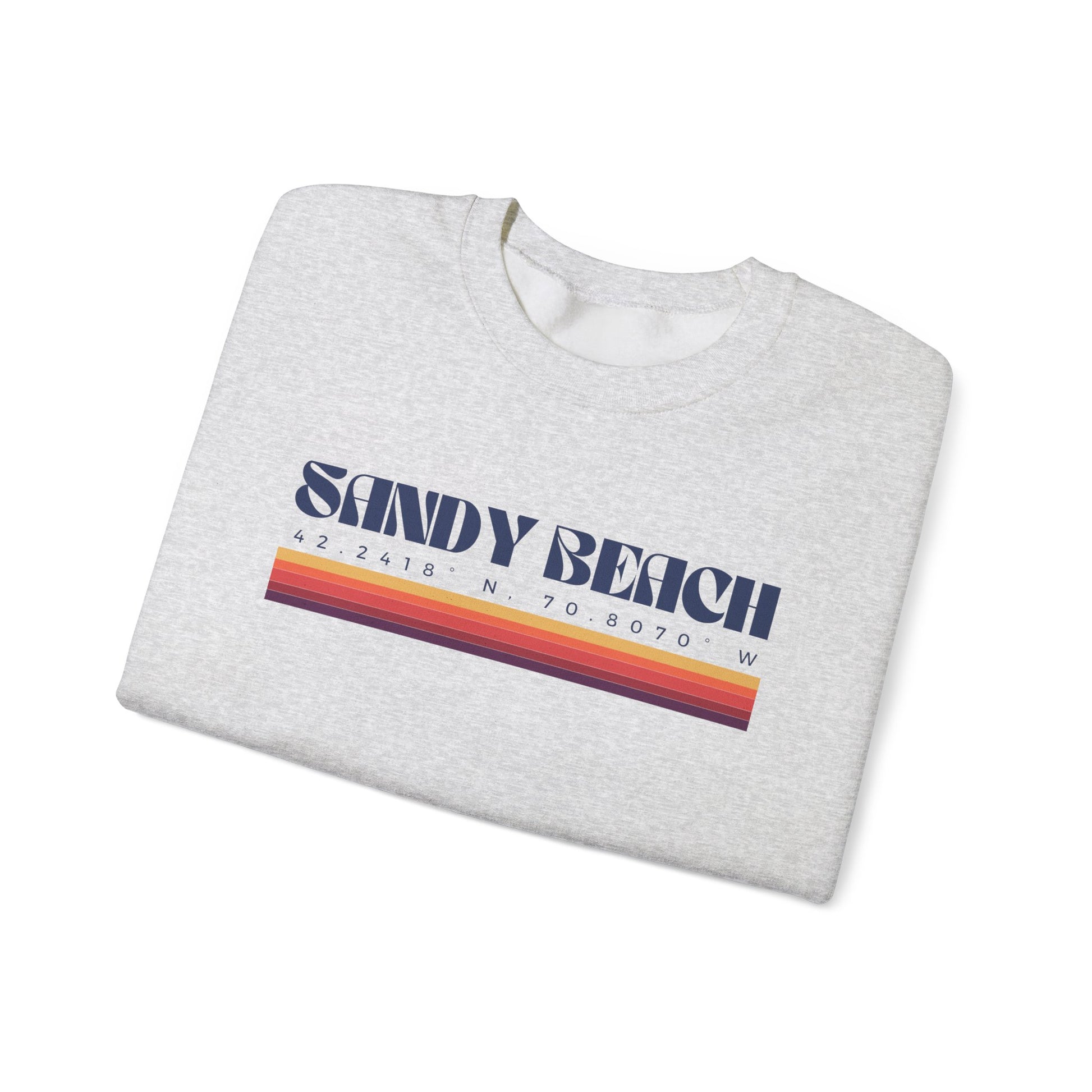 Sandy Beach Coordinates Crewneck