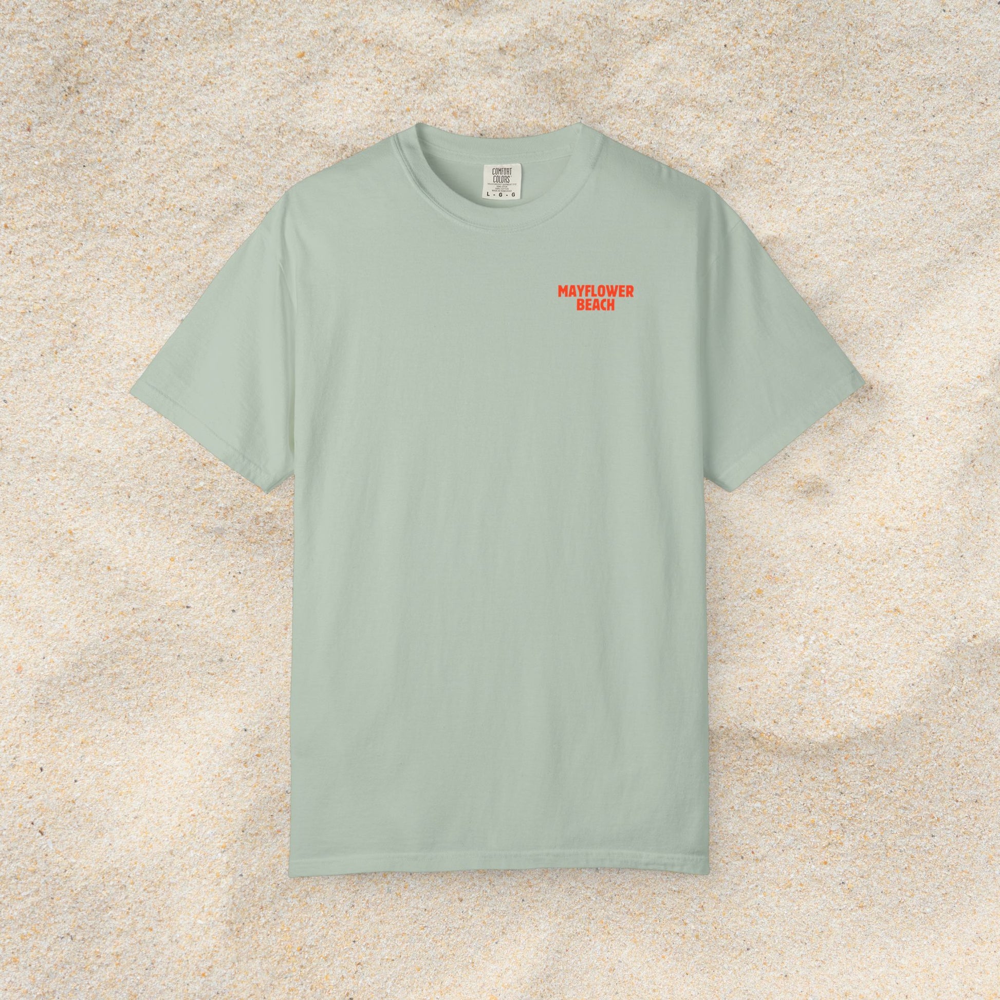 MAYFLOWER BEACH POSTCARD COMFORT COLORS T-SHIRT