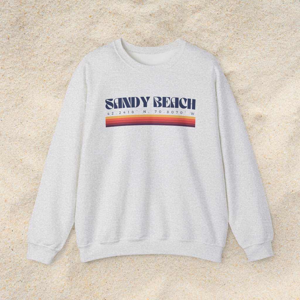 Sandy Beach Coordinates Crewneck
