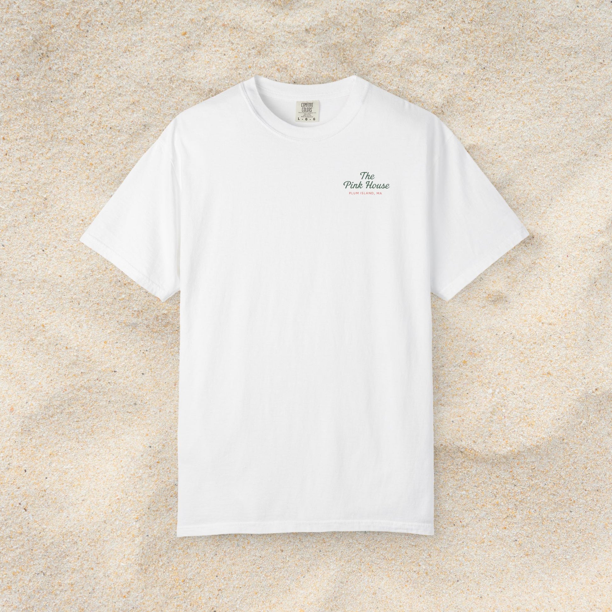 THE PLUM ISLAND PINK HOUSE COMFORT COLORS T-SHIRT