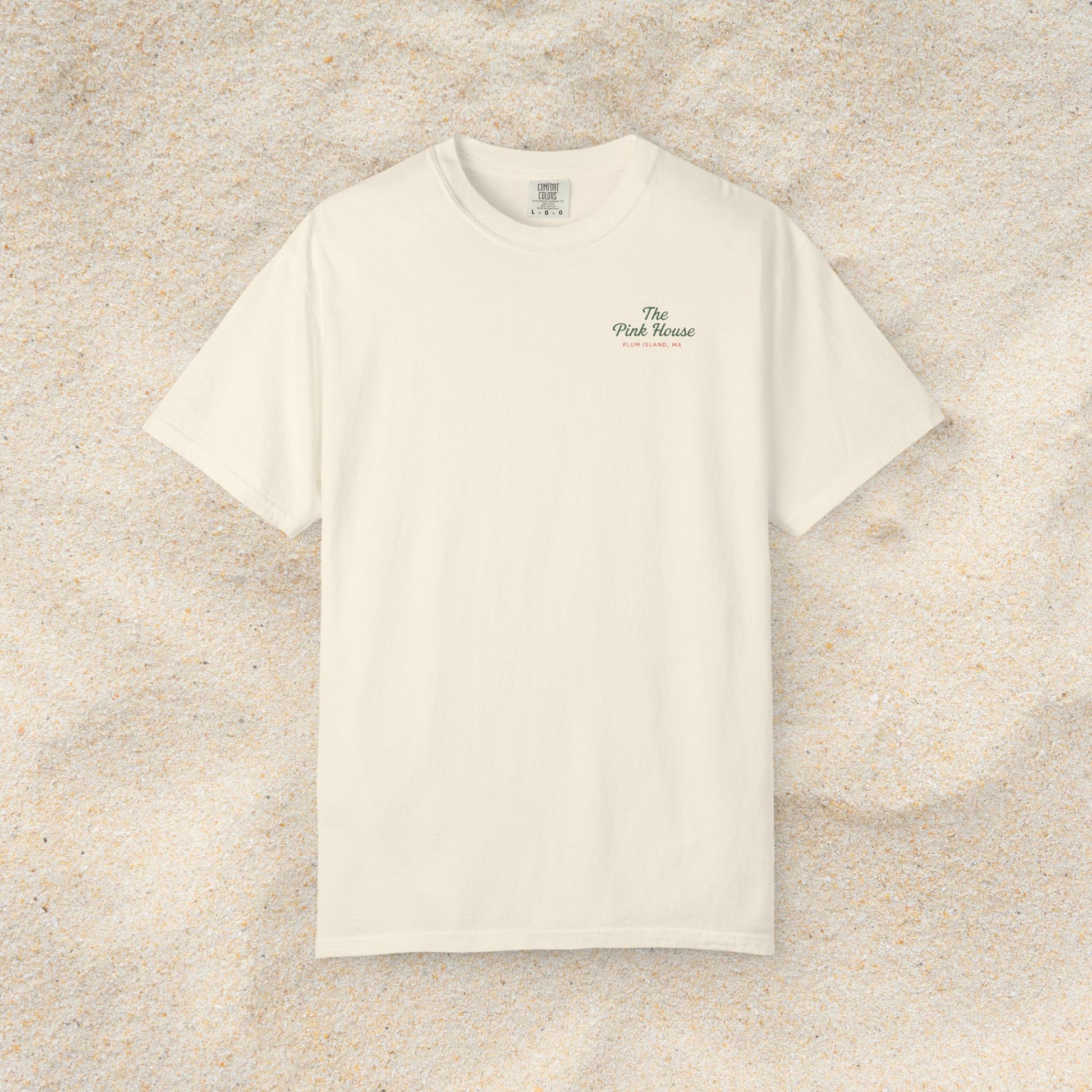 THE PLUM ISLAND PINK HOUSE COMFORT COLORS T-SHIRT