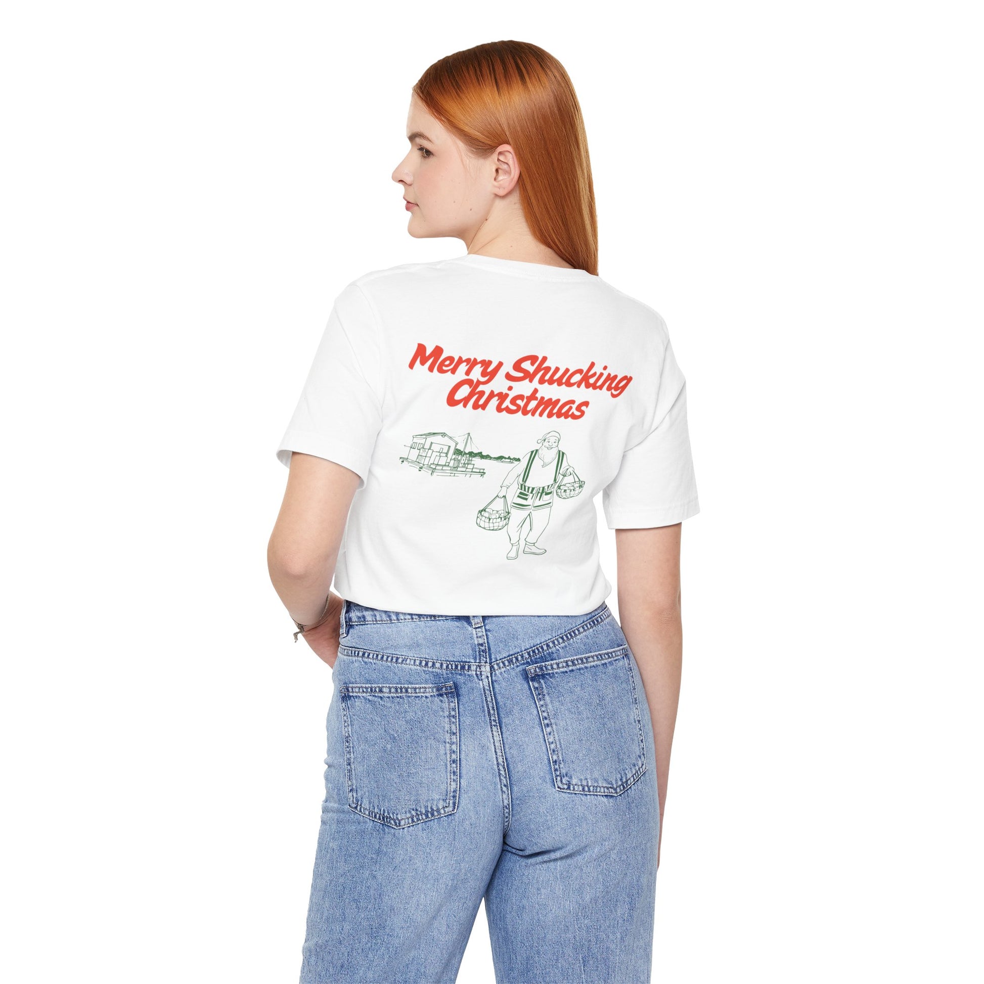 Merry Shucking Christmas Tee - Unisex Holiday T-Shirt