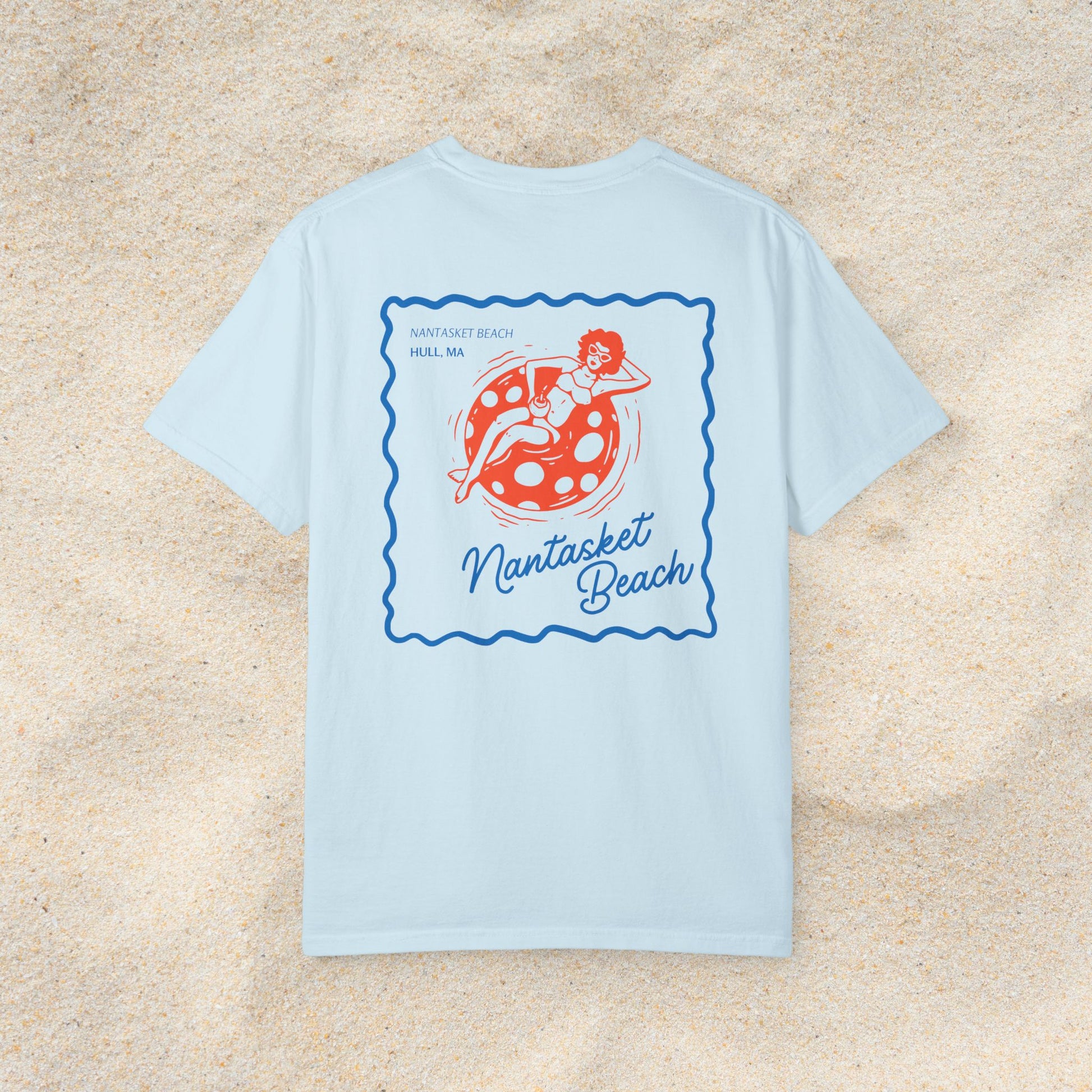 NANTASKET BEACH POSTAGE STAMP COMFORT COLORS T-SHIRT