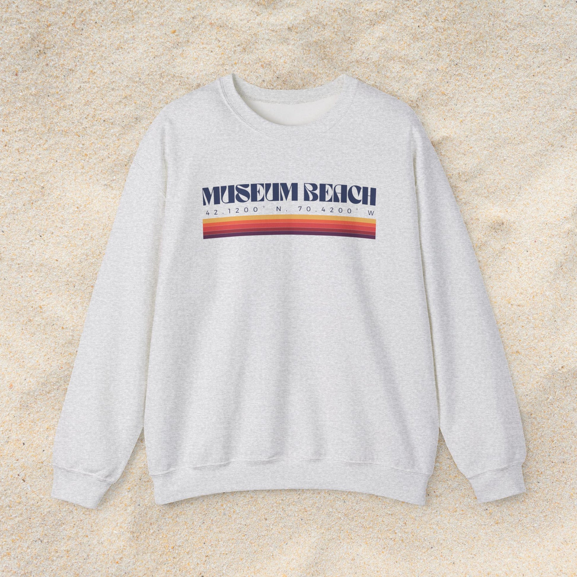 Museum Beach Coordinates Crewneck