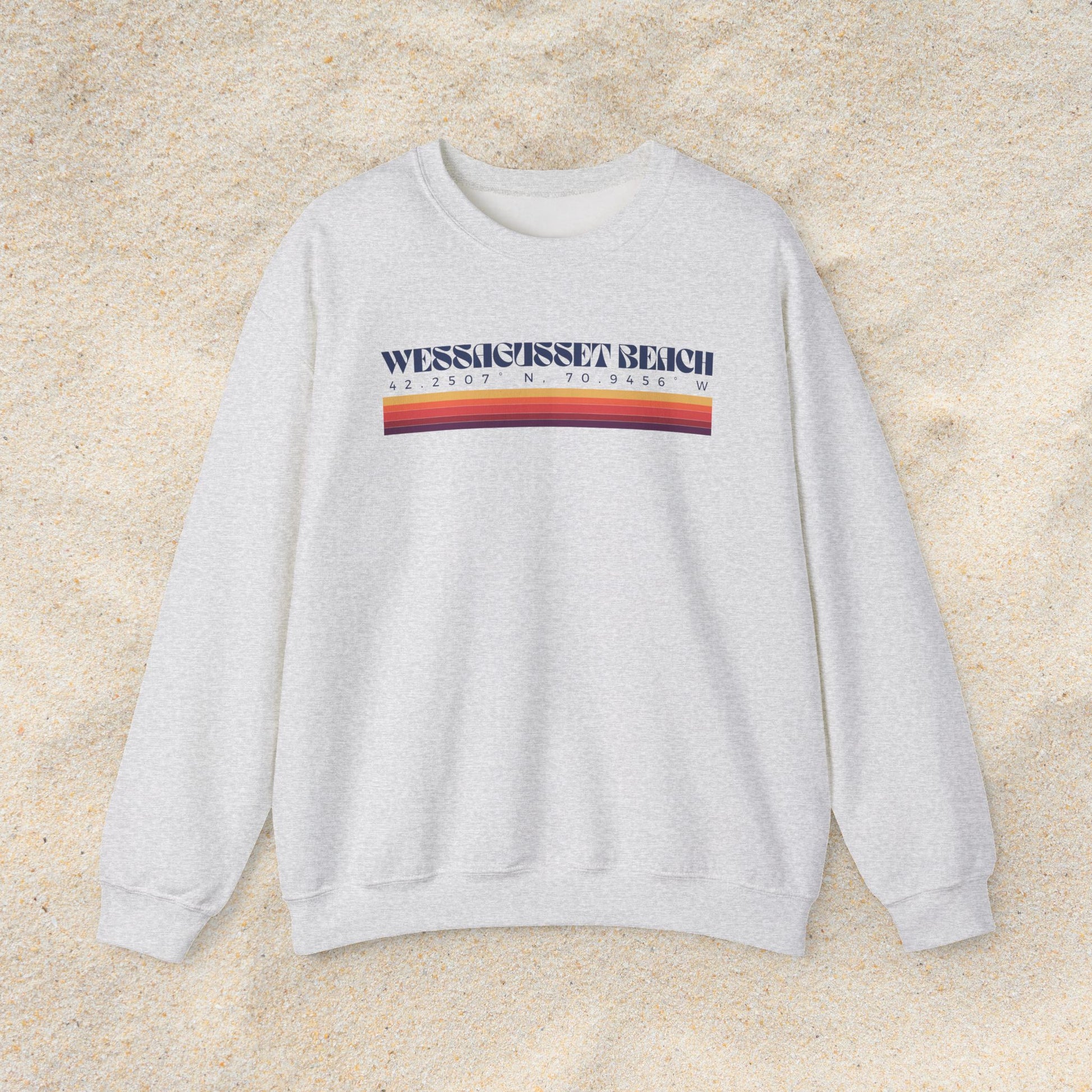 Wessagusset Beach Coordinates Crewneck