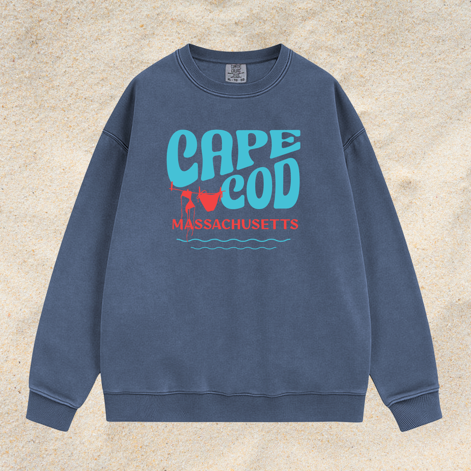 CAPE COD CLOTHESLINE COMFORT COLORS CREWNECK