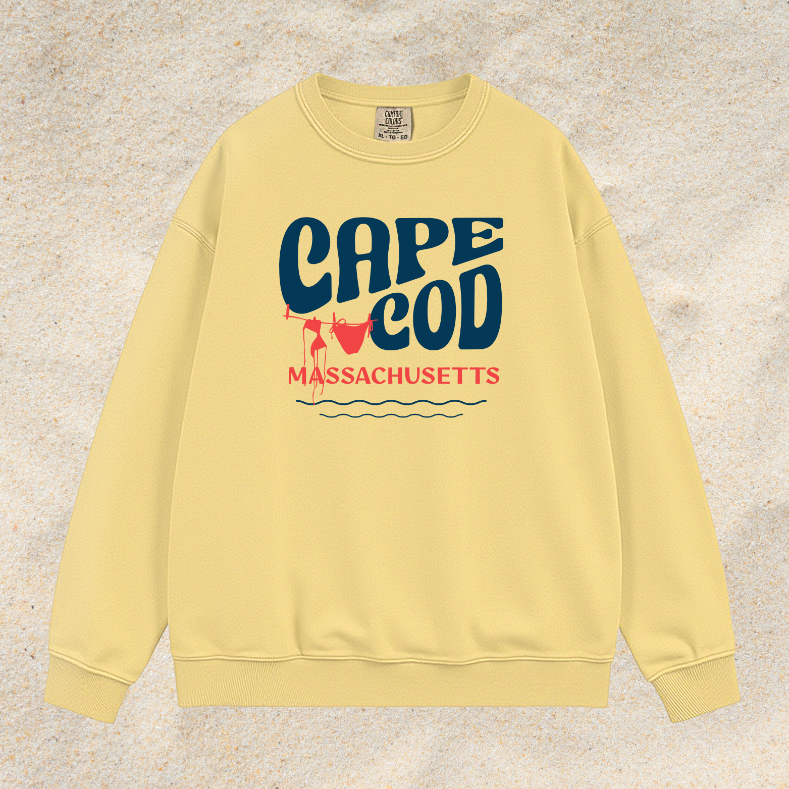 CAPE COD CLOTHESLINE COMFORT COLORS CREWNECK