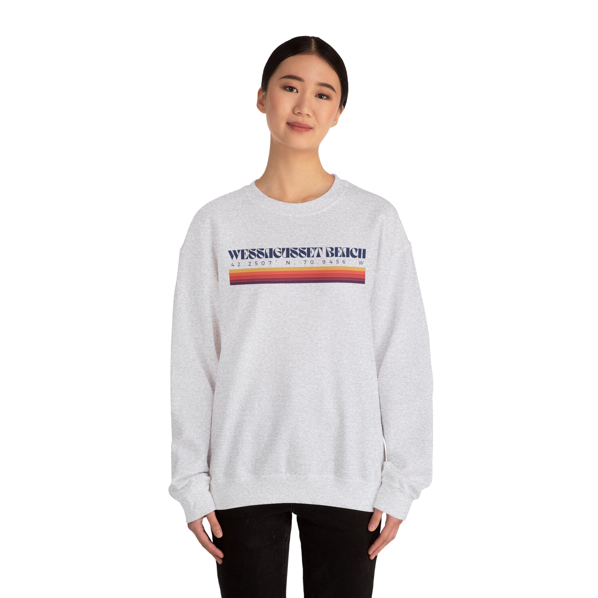 Wessagusset Beach Coordinates Crewneck