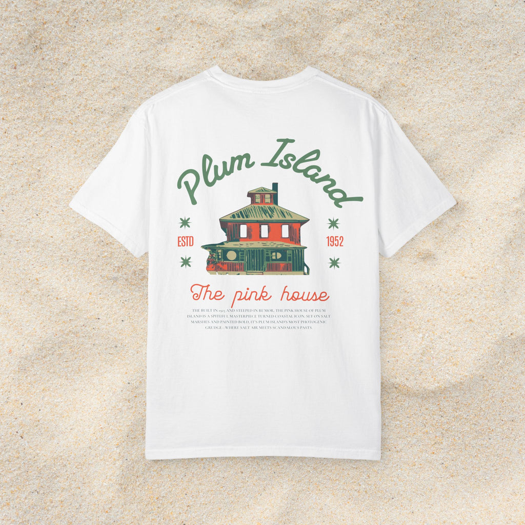 THE PLUM ISLAND PINK HOUSE COMFORT COLORS T-SHIRT