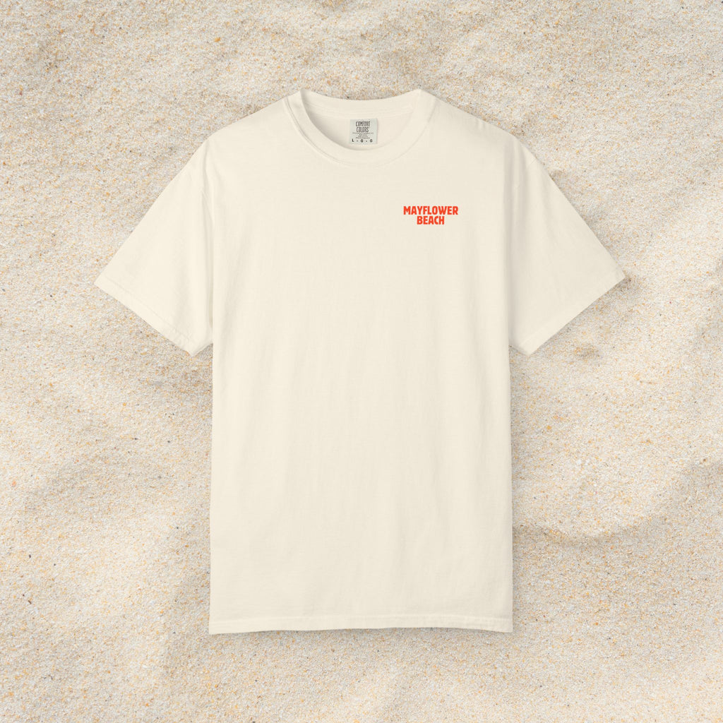 MAYFLOWER BEACH POSTCARD COMFORT COLORS T-SHIRT