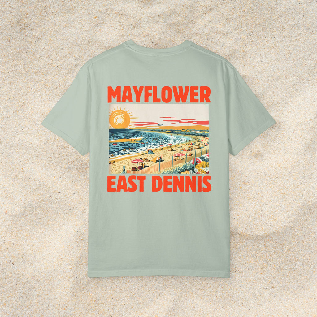 MAYFLOWER BEACH POSTCARD COMFORT COLORS T-SHIRT