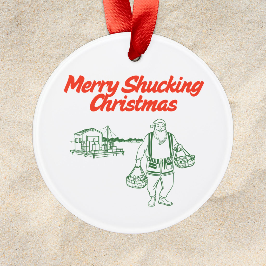 Merry Shucking Christmas Acrylic Ornament