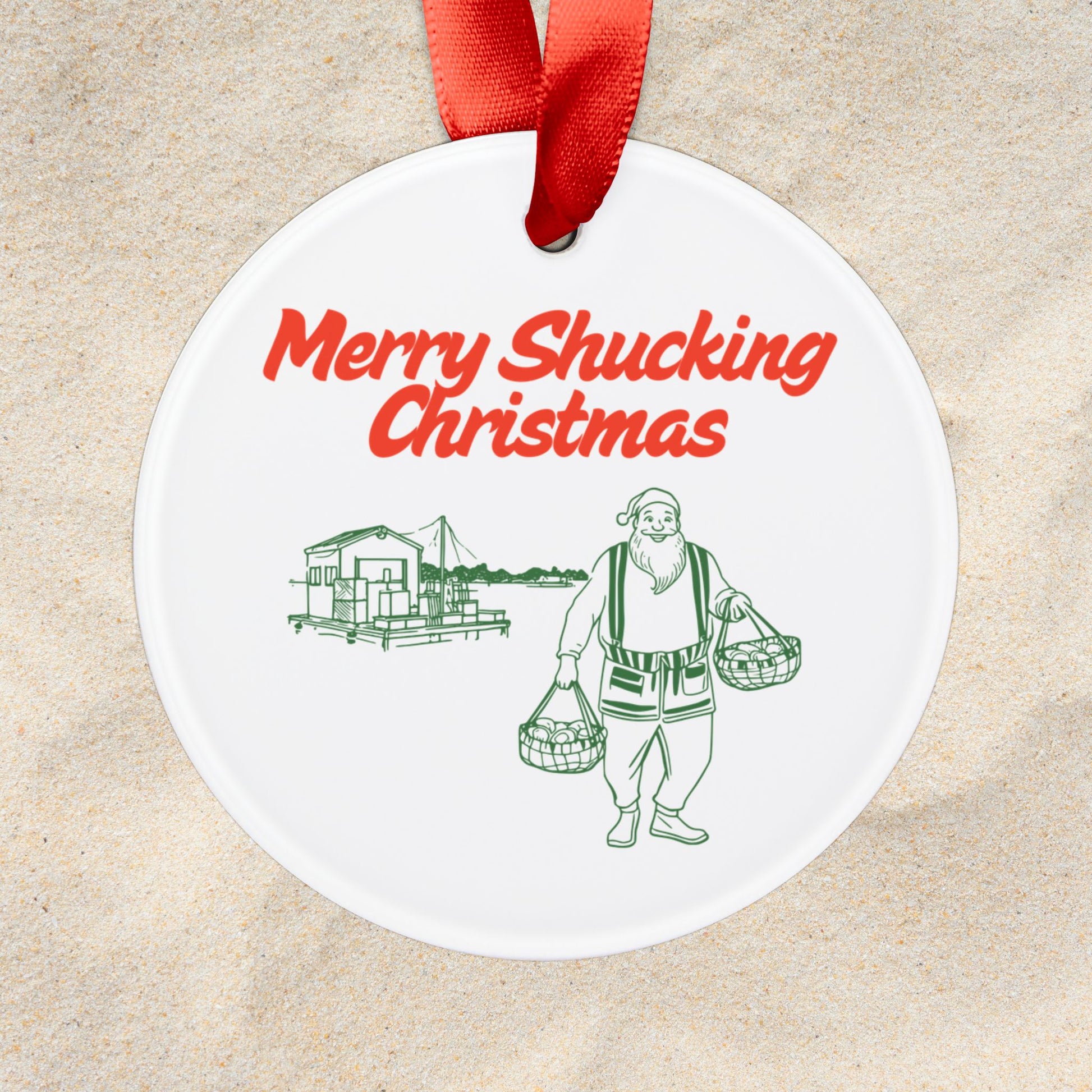 Merry Shucking Christmas Acrylic Ornament