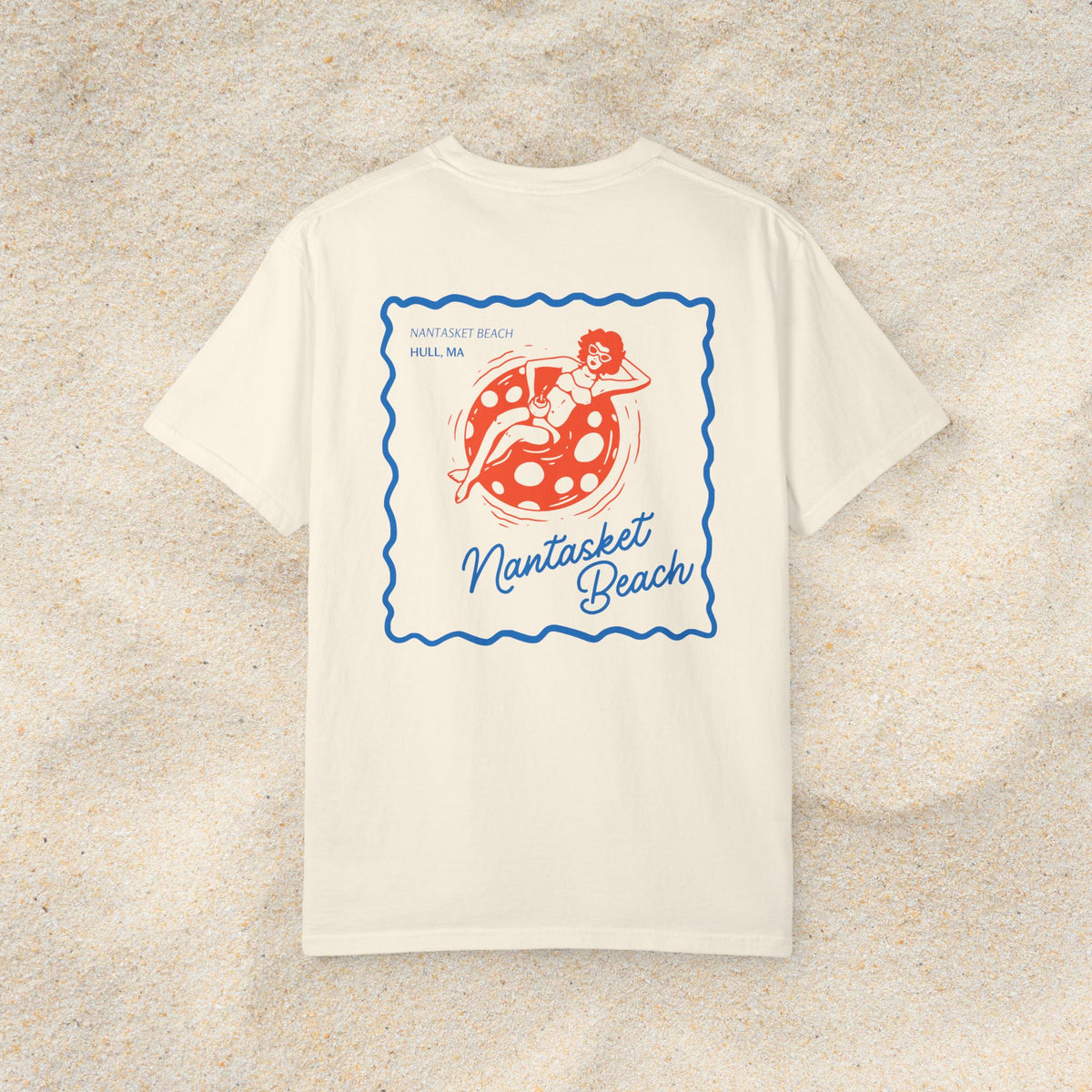 NANTASKET BEACH POSTAGE STAMP COMFORT COLORS T-SHIRT