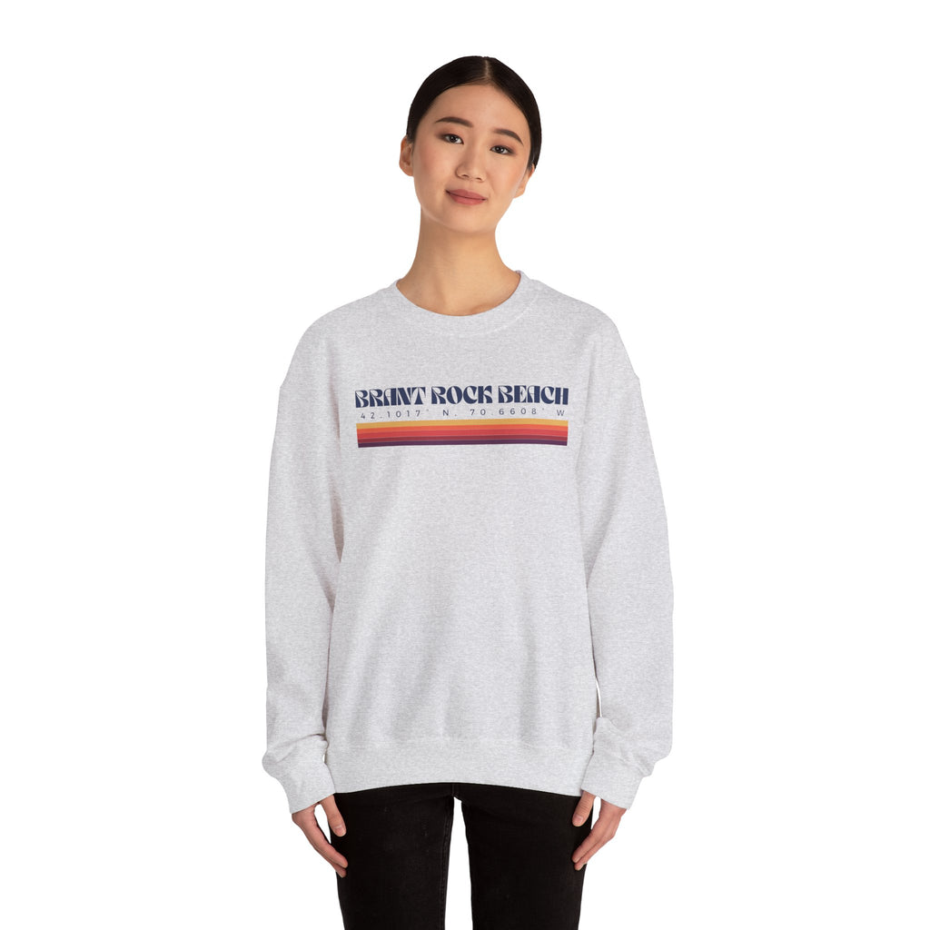 Brant Rock Beach Coordinates Crewneck