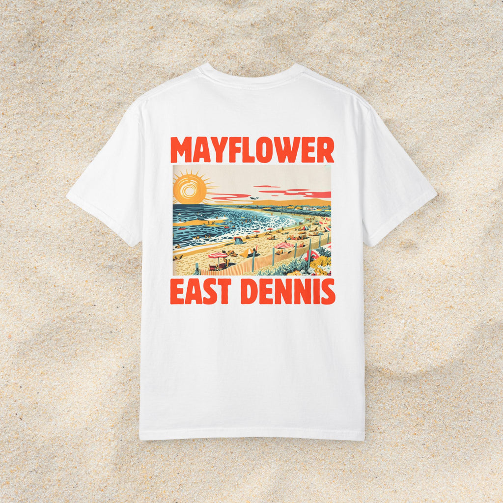 MAYFLOWER BEACH POSTCARD COMFORT COLORS T-SHIRT